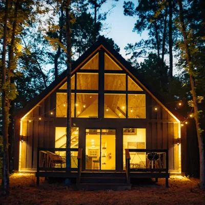 Beauty Berry cabin at dusk
