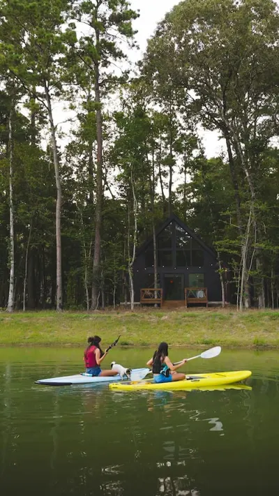 Kayaks at Blue Jay, Lost Forest Cabins