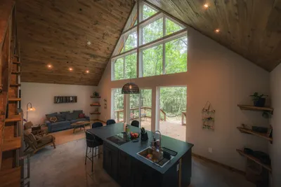 Kitchen at Mullein, Lost Forest Cabins